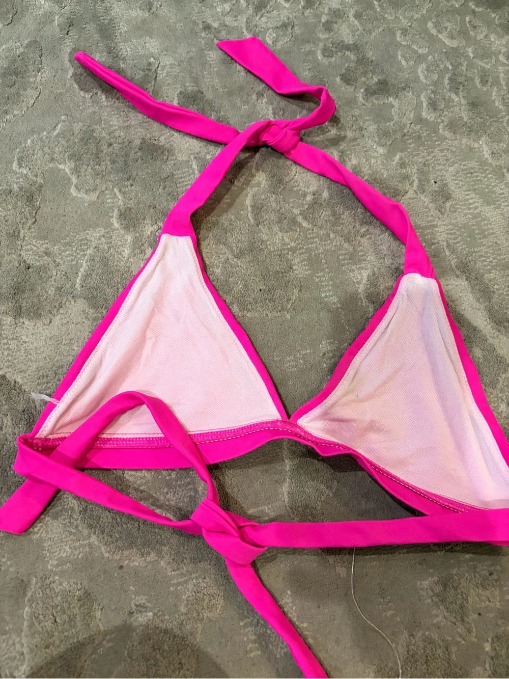 Seafolly Bright Pink Bikini Set with Beaded Detail size 12